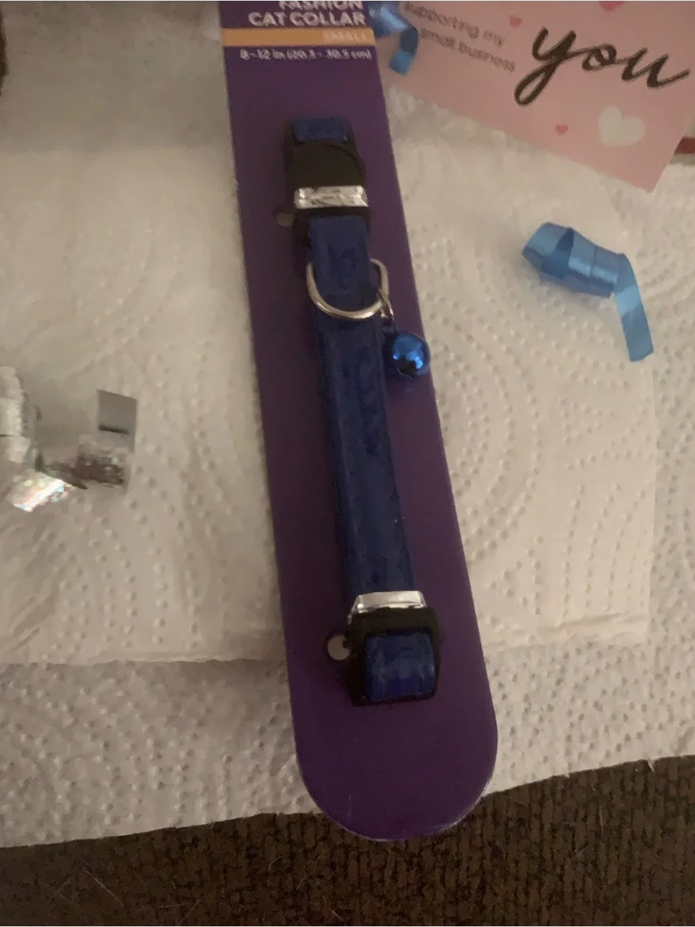 Royal Blue Cat Collar with Bell Size Small 8”-12”in NEW NWT Brand New in pkg.